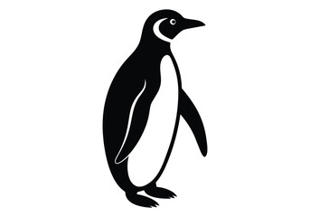 Obraz premium Penguin Silhouette isolated on white background