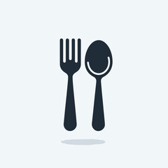 fork and spoon silhouette vector elements