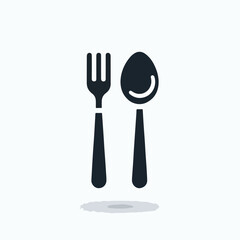 fork and spoon silhouette vector elements
