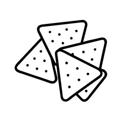 Isolated tortilla chips vector illustration for mexican food snack and appetizer design element