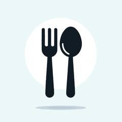 fork and spoon silhouette vector elements