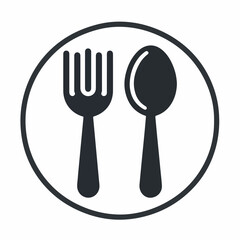 fork and spoon silhouette vector elements