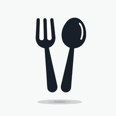 fork and spoon silhouette vector elements