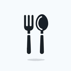 fork and spoon silhouette vector elements