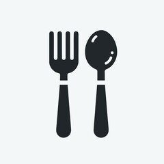 fork and spoon silhouette vector elements