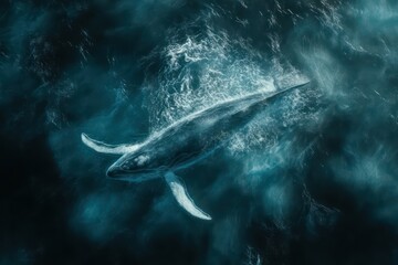 Fototapeta premium Whale ocean artistic image