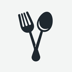 fork and spoon silhouette vector elements