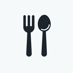 fork and spoon silhouette vector elements