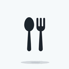 fork and spoon silhouette vector elements