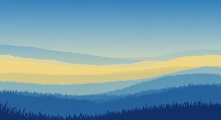 Obraz premium Sunrise misty mountains landscape background
