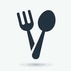 fork and spoon silhouette vector elements