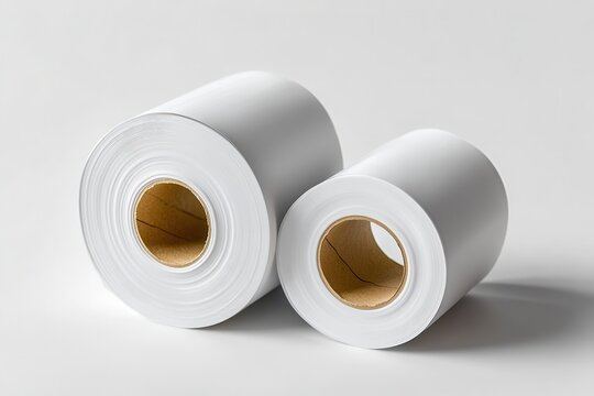 Blank thermal transfer printing label roll
