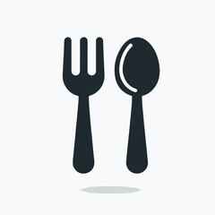 fork and spoon silhouette vector elements