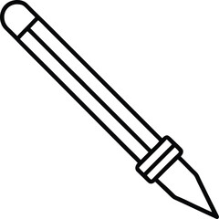 vector illustration of a black and white pencil