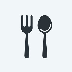 fork and spoon silhouette vector elements
