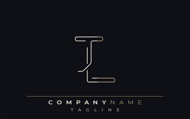 JL Abstract Line Style Logo. Minimalist Design Featuring the Letters J and L Abstract Line Style