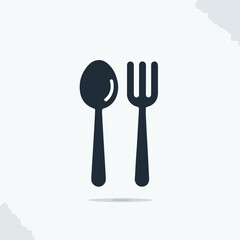 fork and spoon silhouette vector elements