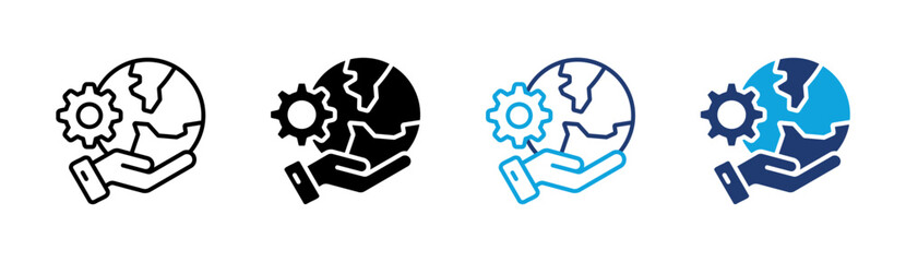 Obraz premium Global Management Icon