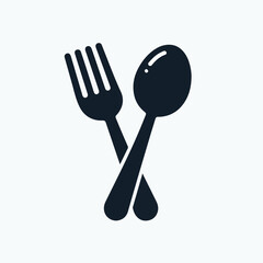 fork and spoon silhouette vector elements