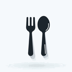fork and spoon silhouette vector elements