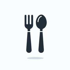 fork and spoon silhouette vector elements
