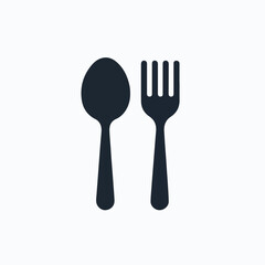 fork and spoon silhouette vector elements