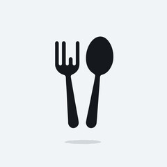 fork and spoon silhouette vector elements