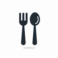 fork and spoon silhouette vector elements