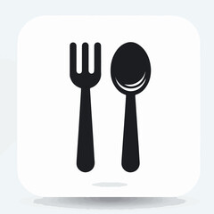 fork and spoon silhouette vector elements