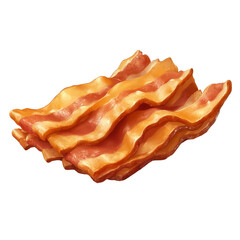 Fototapeta premium crispy strip bacon png isolated on white transparent background