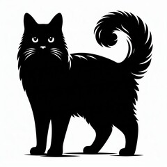 Fototapeta premium Elegant Black Cat Silhouettes