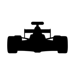 A Sleek Silhouette of aModern Formula One Racing Car Design on a transparent background