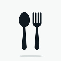 fork and spoon silhouette vector elements