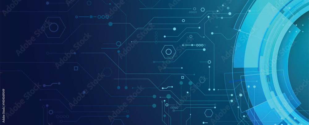Poster Circuit abstract background for science and business presentation