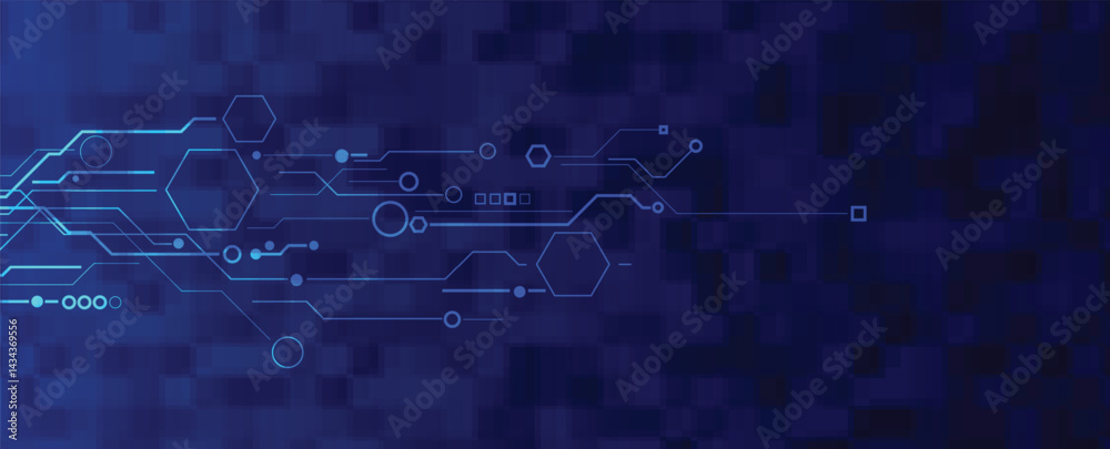 Poster Circuit abstract background for science and business presentation