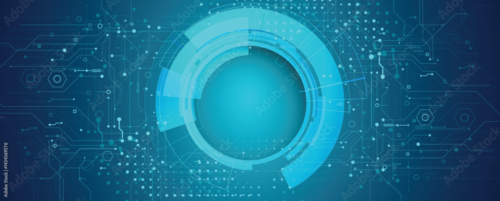 Poster Circuit abstract background for science and business presentation