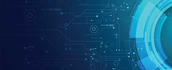 Obraz premium Circuit abstract background for science and business presentation