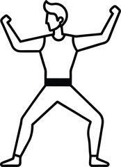 vector illustration of a man with arms crossed