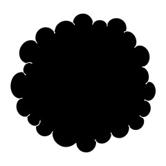 Abstract Black Blob with Rounded Edges Floating on ,Ideal for Design Elements on a transparent background