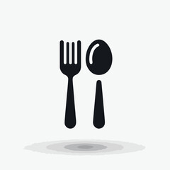 fork and spoon silhouette vector elements