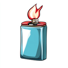 A vibrant illustration of a lighter with a flame, symbolizing ignition, energy, and creativity in various contexts.