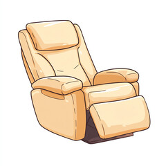 Cozy beige recliner chair perfect for relaxation and comfort in any living space, inviting you to unwind and enjoy.