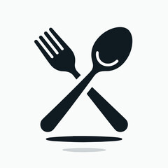 fork and spoon silhouette vector elements