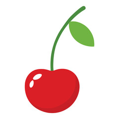 red cherry graphic design