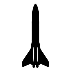 Silhouette of a Futuristic Spacecraft Designwith Delta Wings and Conical Nose Cone on a transparent background