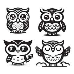 Fototapeta premium Owl Svg Bundle
