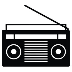 retro radio vector