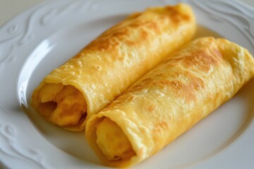 Crispy rolled tortilla filled with chicken beef or veggies