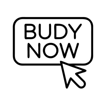 Budy now click cursor pointer button vector illustration budy now click cursor pointer button vector