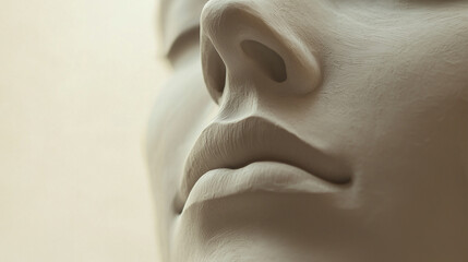 Naklejka premium Close-up of a facial massage with smooth, upward strokes.